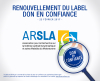 Renouvellement du label "Don en confiance" pour l'ARSLA
